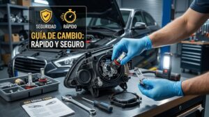Cómo cambiar una bombilla de faro de forma rápida y segura