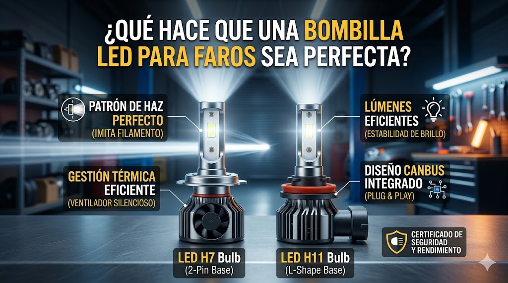 ¿Qué hace que una bombilla LED para faros sea perfecta?