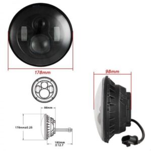 Faro Led 7" Redondo Tipo Jeep 3.600LM variation