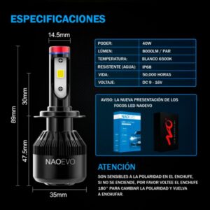 Foco Led K1 9006 8.000LM Chip Cob variation